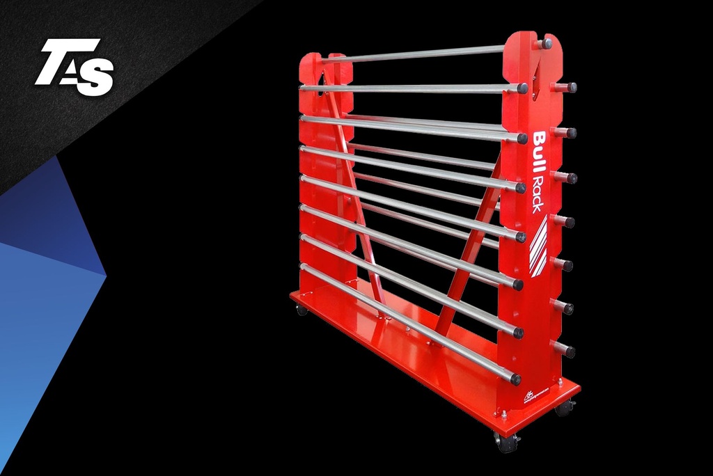 BULL RACK INCLUDING POLES / 15 ROLLS / 64"